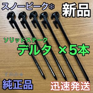 新品★スノーピーク(snow peak) ペグ 5本セット ソリッドステーク デルタ 30 R-403 鋳造ペグ 30cm