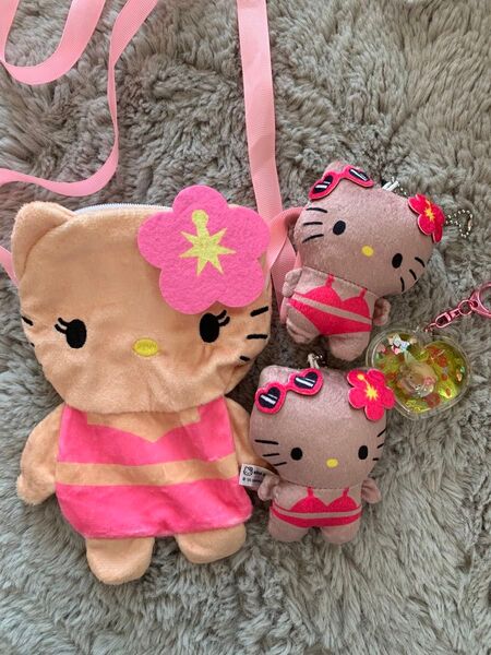 サンリオ キティちゃん 日焼けキティ ガチャガチャ ぬいぐるみ マスコット ハローキティ