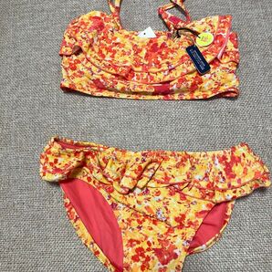 【GAP/ギャップ】160㎝★水着【未使用】ひらひらセパレート★オレンジ★ビキニ水着★スイムウェア★女の子★パット付き★値引き不可