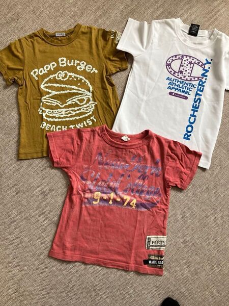 半袖⑧3枚セット☆120㎝★Tシャツ★プリント★キッズ★男の子★子供服★used品★お値引き不可【チャンピオン】