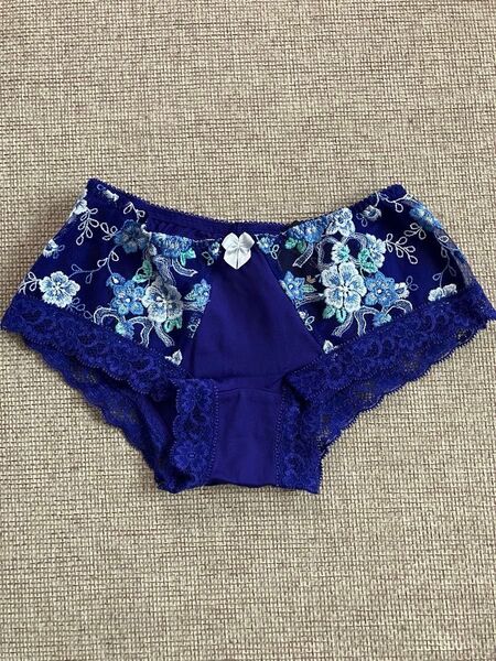 【PARFAGE Stella 】ショーツM★レース★花柄刺繍★ローライズ★ブルー【wacoal/ワコール】パルファージュ ステラ