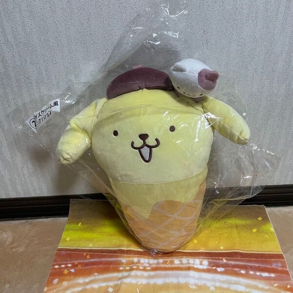 サンリオ ポムポムプリン 一番くじ アイスクリーム風クッション