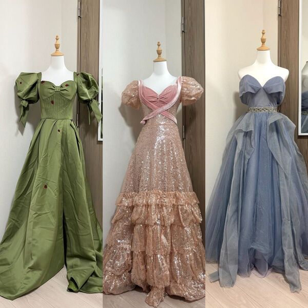 まとめ売り カラードレス 結婚式 ウェディングドレス 演奏会 ロングドレス 二次会 花嫁 前撮り