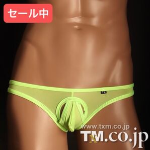 【セール価格】TMコレクション WET×STRIKESKIN ストロング Hole&Cup Tバック ビキニ ライトグリーン