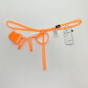 TMコレクション STRIKESKIN 3連コックリング風 ポールデコ Gストリング ビキニ 蛍光オレンジ 下着 水着