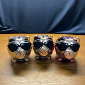 ゴールド 豚の貯金箱 3点セット