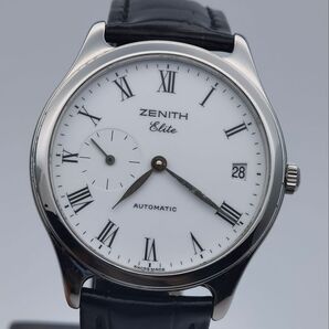 ゼニス ZENITH エリート 01.0040.680 デイト スモールセコンド SS ホワイト文字盤 自動巻き メンズ 腕時計