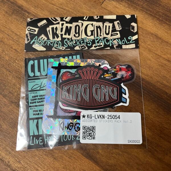 【未開封新品】King Gnu ステッカー ASSORTED STICKERS PACK 5枚入り 2025 キングヌー