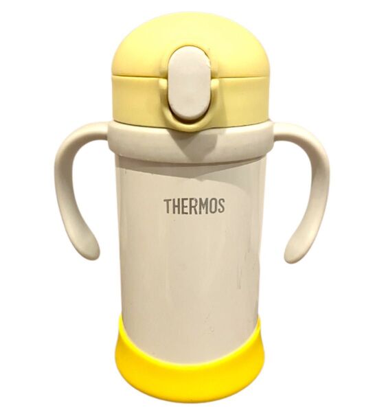 THERMOS 真空断熱ベビーストローマグ 350ml ホワイト/イエロー