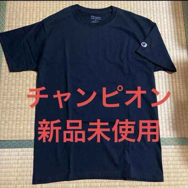チャンピオン 半袖Tシャツ Mサイズ メンズ 新品未使用 ワンポイントロゴ トップス ブラック