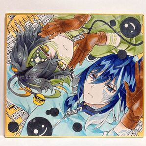 手描きイラスト 色紙