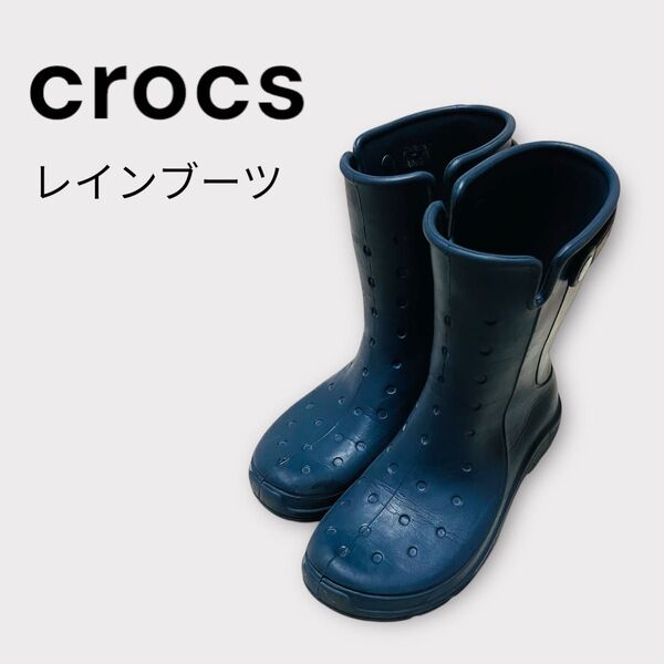 レア crocs Crocs クロックス レニー レインブーツ ネイビー 24.0㎝ 24 24cm Reny II Boot