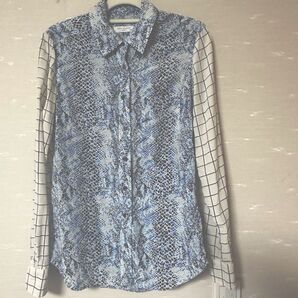 EQUIPMENT FEMME シルク長袖シャツ エキプモン