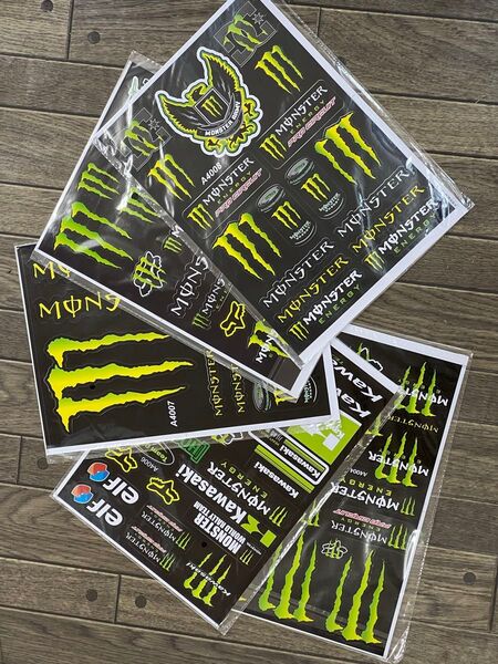 モンスターエナジー ステッカー まとめ売り 画像の通り5枚セット 川崎 Kawasaki Ninja シール マーク