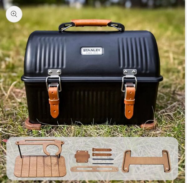 スタンレーランチボックス マットブラック+ ウッド天板セット Stanley Lunchbox 9.4L用カスタム