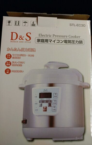 《未使用品》 D&S 家庭用マイコン電気圧力鍋 STL-EC30R 2.5L