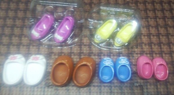 シルバニア クツ くつ 6足 ≪お父さん1足 お母さん1足 お姉さんお兄さん2足(水色 ピンク) お姉さん用ハイヒール2足≫