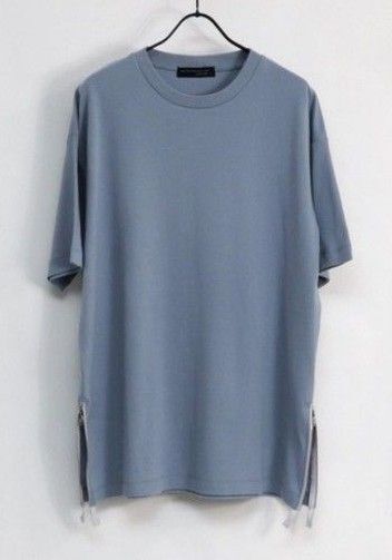 Confirm / コンファーム サイドジップビッグシルエットTシャツM ブルー