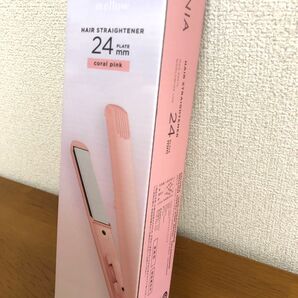 美品!今月購入品!SALONIA ヘアストレートアイロン24mm コーラルピンク