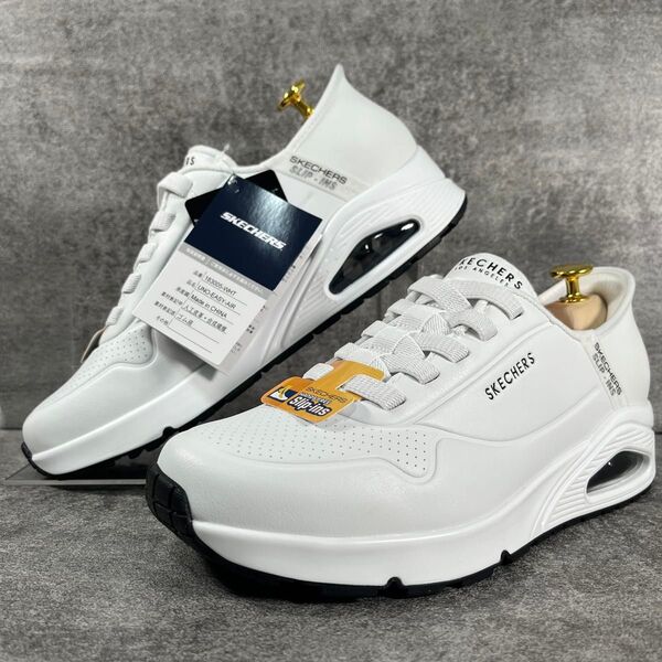 未使用に近い SKECHERS スケッチャーズ スリップインズ スリッポン スニーカー 25.5cm US7.5 ホワイト メンズ