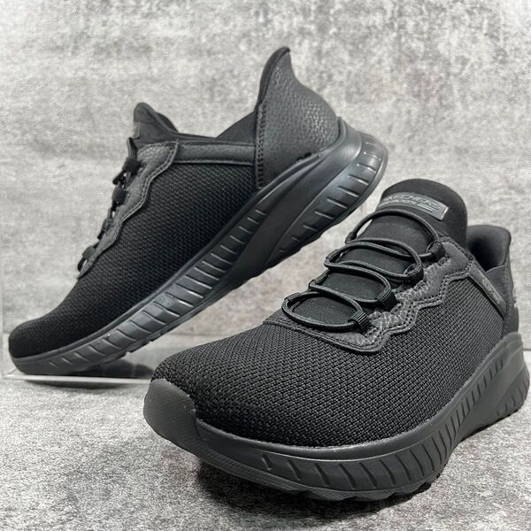 美品 SKECHERS スケッチャーズ スリップインズ スリッポン スニーカー レディース 24cm ブラック 黒 black