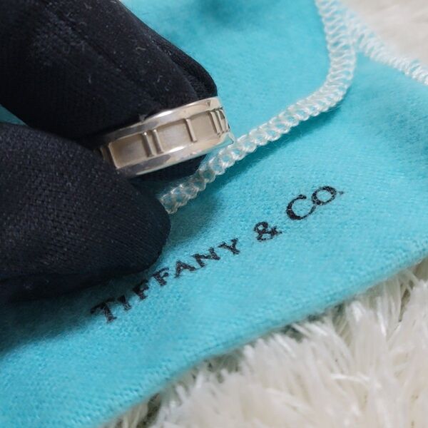 美品 ティファニー アトラス リング 9号 1995年 シルバー925 指輪 TIFFANY&Co シルバー色 ロゴリング