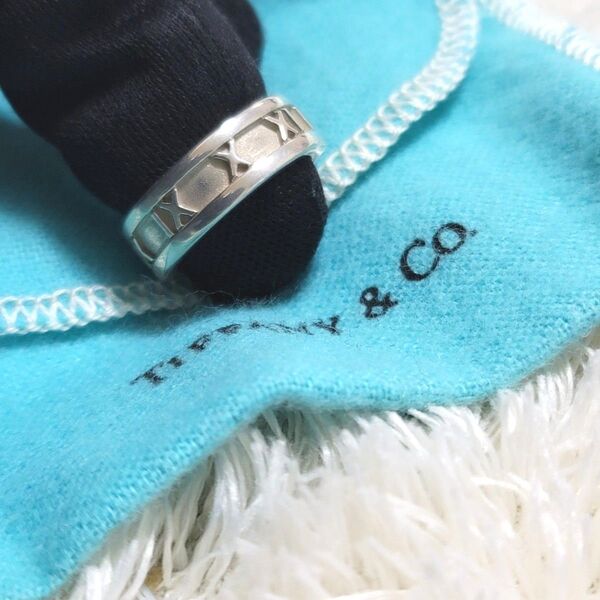 美品 ティファニー アトラス リング 9号 1995年 シルバー925 指輪 TIFFANY&Co シルバー色 ロゴリング