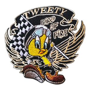 A-196【 アイロンワッペン 】 刺繍ワッペン アップリケ リメイク tweety トゥイーティー ルーニーテューンズ ワッペン