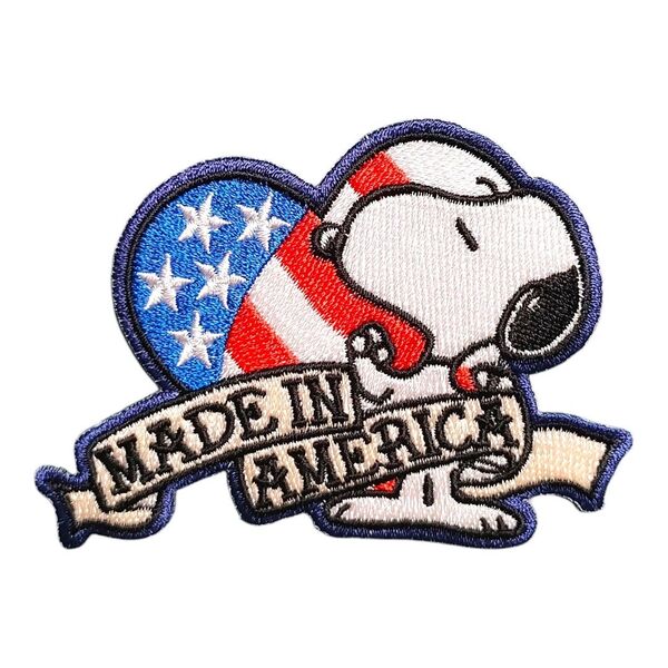 A-215【 アイロンワッペン 】 刺繍ワッペン アップリケ リメイク スヌーピー SNOOPY ピーナッツ PEANUTS