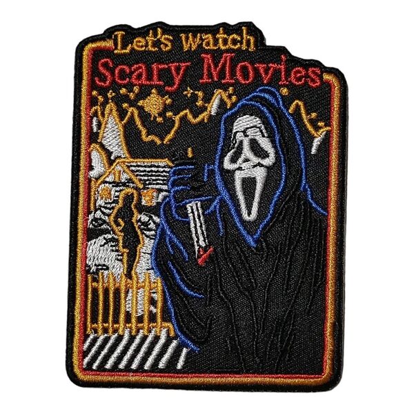 H-24【 アイロンワッペン 】 刺繍ワッペン アップリケ リメイク horror ホラー ワッペン patch wappen