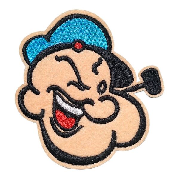 A-110【 アイロンワッペン 】 刺繍ワッペン アップリケ リメイク ポパイ POPEYE アイロンワッペン ワッペン patc