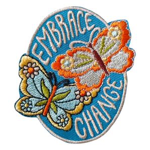 P-69【 アイロンワッペン 】 刺繍ワッペン アップリケ リメイク チョウチョ 蝶 バタフライ Butterfly ワッペン