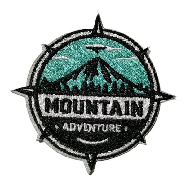Y-48【 アイロンワッペン 】 刺繍ワッペン アップリケ 山 マウンテン MOUNTAIN アイロンワッペン ワッペン パッチ