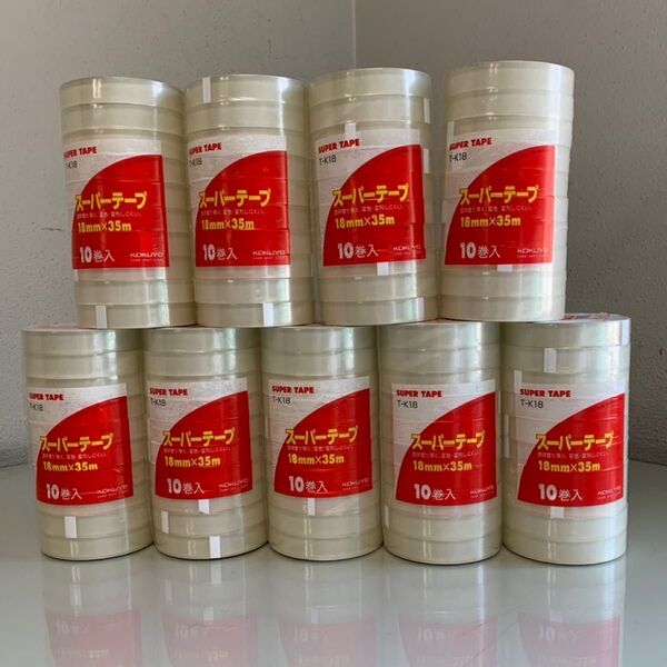 コクヨ スーパーテープ 18mm×35m 10巻入×9個