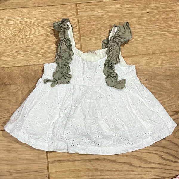 プティマイン チュニック 女の子 ノースリーブ トップス カットソー 女の子 レース
