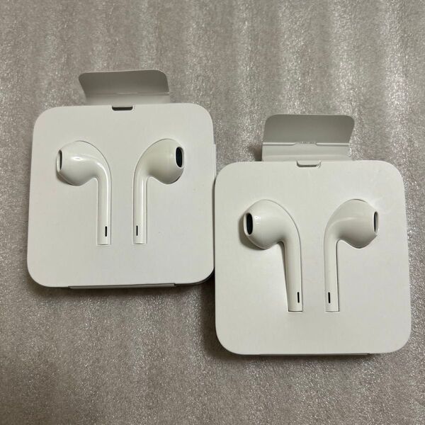 未使用 iPhone純正イヤホン イヤフォンApple 純正品 Lightning端子 ライトニング 2個セット