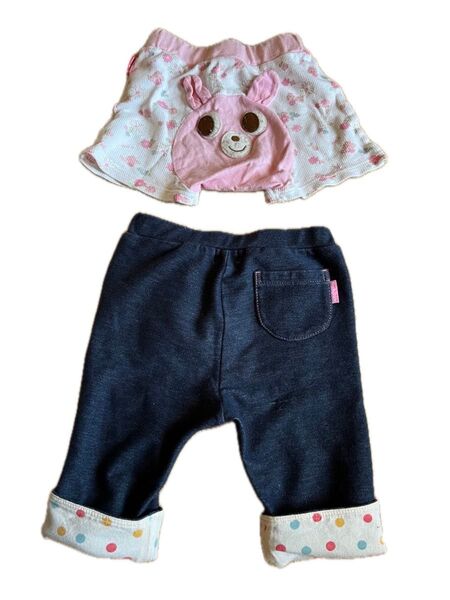 ミキハウス ベビー服 セット 70 ボトムス ショートパンツ モンキーパンツ