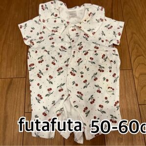 futafuta さくらんぼ柄ロンパース 50-60cm