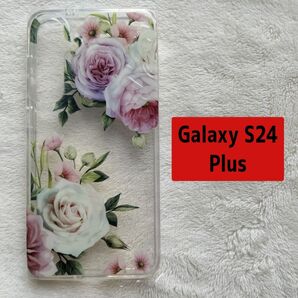 ★Galaxy S24 Plus★ケース フィルム付♪ 花柄 ソフトケース