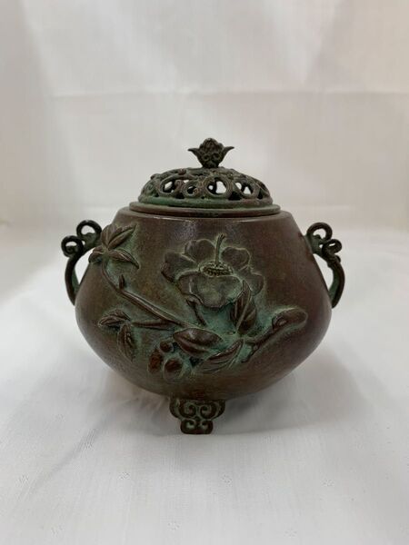 蝋型鋳銅香炉 須賀月真 茶道具