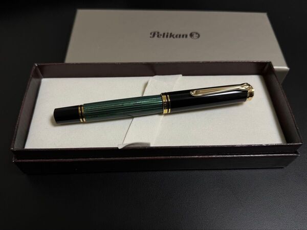 ペリカン スーべレーン / Pelikan Souvern M800 グリーン ストライプ F(細字)