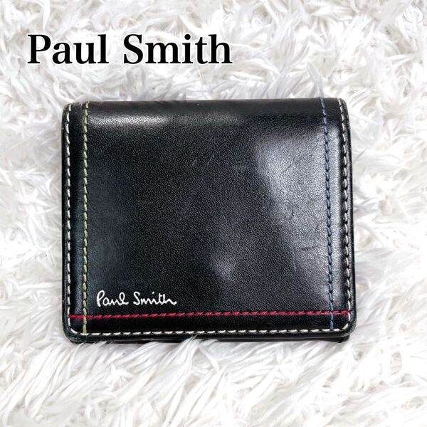 ポールスミス Paul Smith 小銭入れ コインケース 本革 レザー 黒