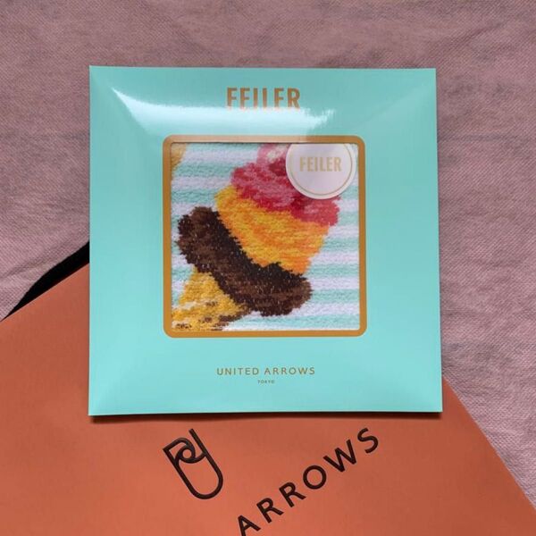 ★フェイラー★FEILER★ユナイテッドアローズ 別注 ICE CREAM ハンカチ 1枚 アイスクリーム