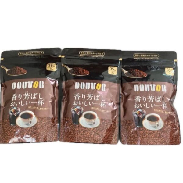 ドトール インスタントコーヒー 香り芳ばし おいしい一杯 70g×3袋