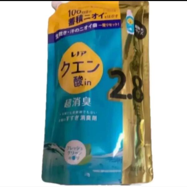 レノア クエン酸in 超消臭 フレッシュグリーンの香り つめかえ用 超特大サイズ 1080ml