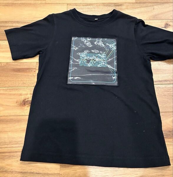 GU ギタープレイヤー Tシャツ ブラック 黒 キッズ140CM 綿100% used