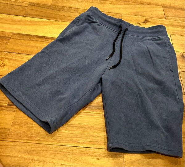H&M ハーフパンツ ブルー スウェット 150cm used 綿80%