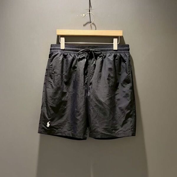 黒M ビームス ポロ ラルフローレン 別注 ショーツ ハーフパンツ 新品 LONG TRAVELER SWIM SHORTS