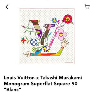 ルイヴィトン 村上隆 モノグラム スーパーフラット カレ 90 スカーフ 新品 国内正規品 louis vuitton LV TM