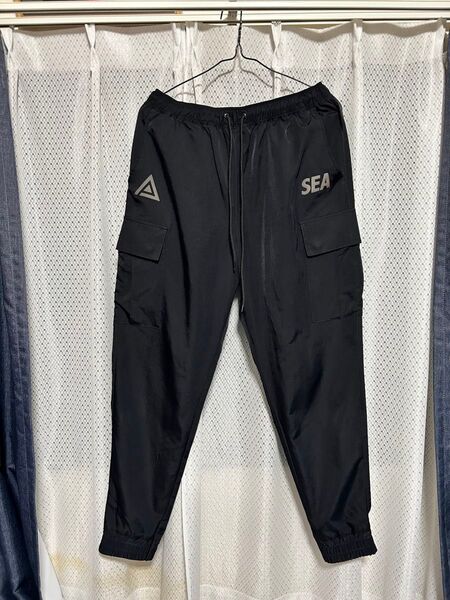 WIND AND SEA × 攻殻機動隊 ウィンダンシー ナイロン カーゴパンツ ブラック